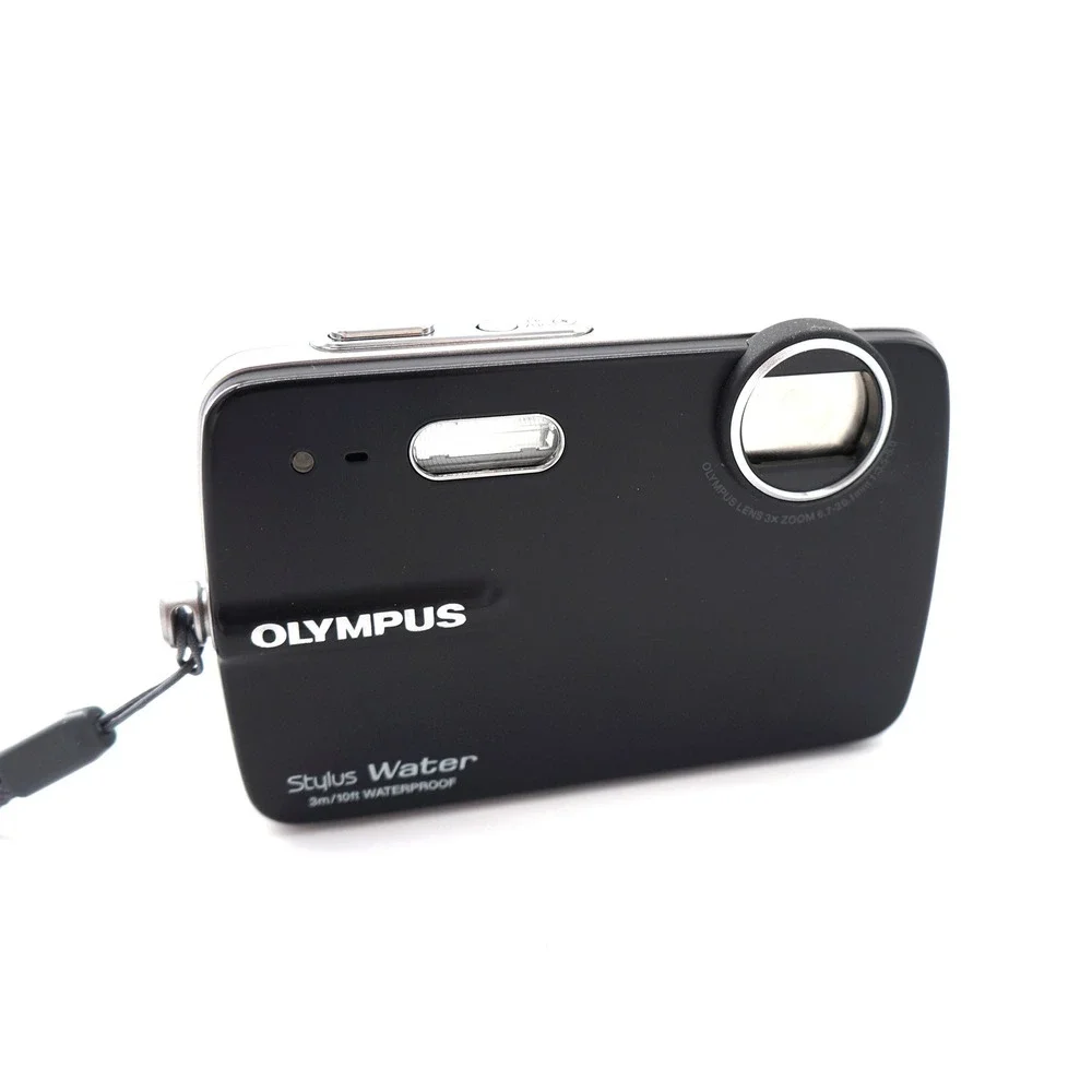 Vtg Olympus Stylus Black 550WP 10MP Digital Camera Digi Point Shoot Tested Y2k